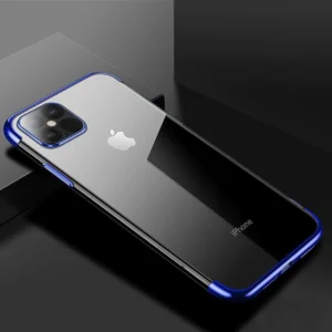 Clear Color Gel TPU Electroplating frame Apple iPhone 13 mini dėklas telefonui mėlynos spalvos - Image 9