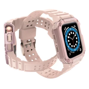Protect apyrankė su dėklu Apple Watch 7 / SE (41/40 / 38mm) Dėklas Armored Watch rožinės spalvos - Image 3