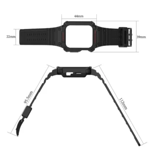 Protect apyrankė su dėklu Apple Watch 7 / SE (45/44 / 42mm) Dėklas Armored Watch mėlynos spalvos - Image 9
