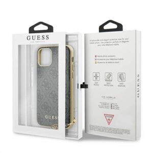 Apple iPhone 11 Guess Dėklas 4G Charms Collection (GUHCN61GF4GGR) pilkos spalvos - Image 7
