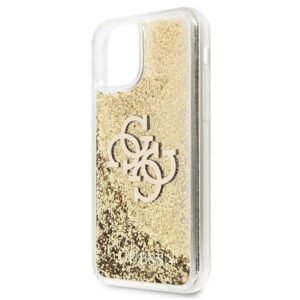 Apple iPhone 11 Guess dėklas 4G Big Liquid Glitter (GUHCN61LG4GGO) aukso spalvos - Image 3