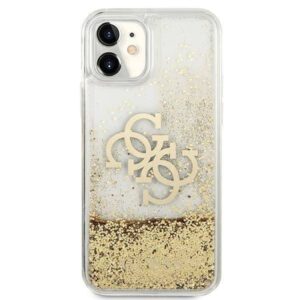 Apple iPhone 11 Guess dėklas 4G Big Liquid Glitter (GUHCN61LG4GGO) aukso spalvos - Image 5