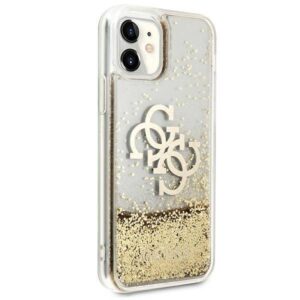 Apple iPhone 11 Guess dėklas 4G Big Liquid Glitter (GUHCN61LG4GGO) aukso spalvos - Image 6