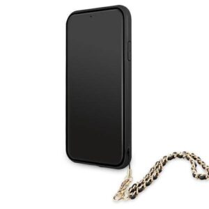 Apple iPhone 11 Guess dėklas Saffiano Chain (GUHCN61SASGBK) juodos spalvos - Image 5