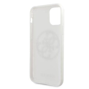 Apple iPhone 11 Pro Max Guess Hard dėklas Glitter 4G Circle Logo (GUHCN65TPUWHGLG) baltos spalvos - Image 4