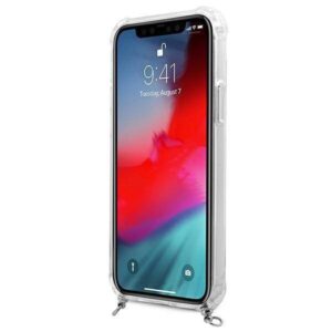 Apple iPhone 12 Pro Max Guess dėklas 4G Silver Chain (GUHCP12LKC4GSSI) skaidrus - Image 5