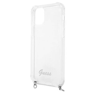 Apple iPhone 12 Pro Max Guess dėklas 4G Silver Chain (GUHCP12LKC4GSSI) skaidrus - Image 6