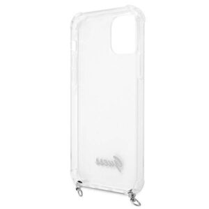 Apple iPhone 12 Pro Max Guess dėklas 4G Silver Chain (GUHCP12LKC4GSSI) skaidrus - Image 7