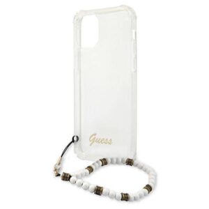Apple iPhone 12 Pro Max Guess dėklas White Pearl (GUHCP12LKPSWH) skaidrus - Image 6