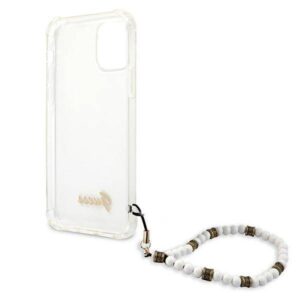Apple iPhone 12 Pro Max Guess dėklas White Pearl (GUHCP12LKPSWH) skaidrus - Image 7