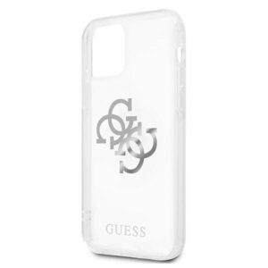 Apple iPhone 12 Pro Max Guess dėklas 4G Silver Charms Collection (GUHCP12LKS4GSI) skaidrus - Image 6