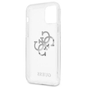 Apple iPhone 12 Pro Max Guess dėklas 4G Silver Charms Collection (GUHCP12LKS4GSI) skaidrus - Image 7