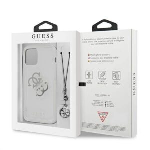 Apple iPhone 12 Pro Max Guess dėklas 4G Silver Charms Collection (GUHCP12LKS4GSI) skaidrus - Image 8