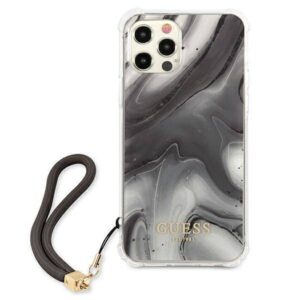 Apple iPhone 12 Pro Max Guess dėklas Marble Collection (GUHCP12LKSMAGR) pilkos spalvos - Image 3