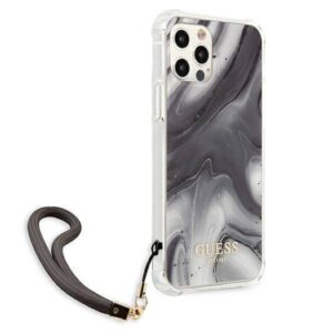 Apple iPhone 12 Pro Max Guess dėklas Marble Collection (GUHCP12LKSMAGR) pilkos spalvos - Image 4
