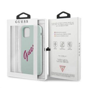 Apple iPhone 12 Pro Max Guess dėklas silikoninis Vintage (GUHCP12LLSVSBF) mėlynos spalvos - Image 8