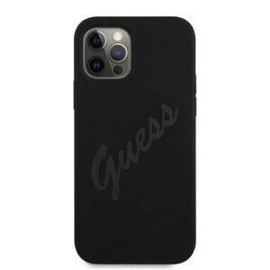 Apple iPhone 12 Pro Max Guess dėklas Script Vintage (GUHCP12LLSVSBK) juodos spalvos - Image 3