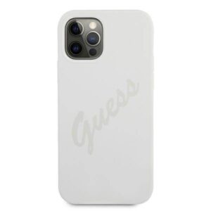 Apple iPhone 12 Pro Max Guess dėklas Script Vintage (GUHCP12LLSVSCR) pilkos spalvos - Image 3