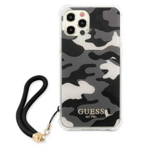 Apple iPhone 12 / 12 Pro Guess dėklas Camo Collection (GUHCP12MKSARBK) juodos spalvos - Image 3