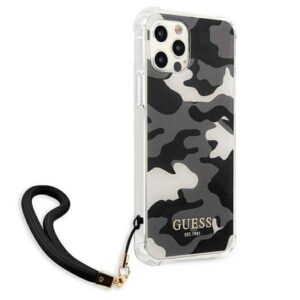 Apple iPhone 12 / 12 Pro Guess dėklas Camo Collection (GUHCP12MKSARBK) juodos spalvos - Image 4