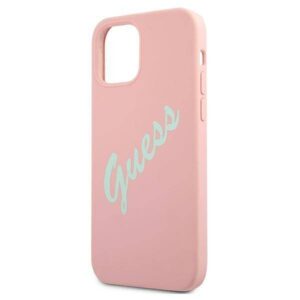 Apple iPhone 12 / 12 Pro Guess dėklas silikoninis Vintage (GUHCP12MLSVSPG) rožinės spalvos - Image 6