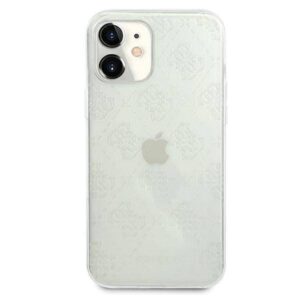 Apple iPhone 12 Mini Guess dėklas 4G 3D Pattern Collection (GUHCP12S3D4GTR) skaidrus - Image 3