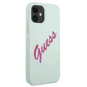 Apple iPhone 12 Mini Guess dėklas silikoninis Vintage (GUHCP12SLSVSBF) mint - Image 4