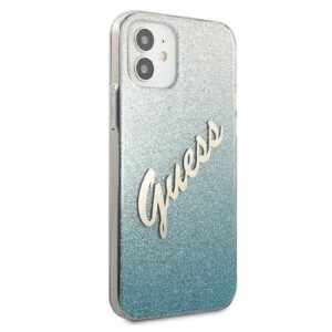 Apple iPhone 12 Mini Guess dėklas Glitter Gradient Script (GUHCP12SPCUGLSBL) mėlynos spalvos - Image 4