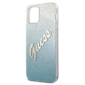 Apple iPhone 12 Mini Guess dėklas Glitter Gradient Script (GUHCP12SPCUGLSBL) mėlynos spalvos - Image 6