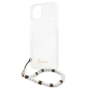 Apple iPhone 13 Mini Guess dėklas White Pearl (GUHCP13SKPSWH) skaidrus - Image 6