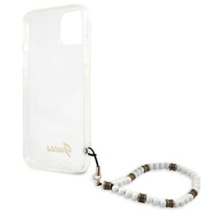 Apple iPhone 13 Mini Guess dėklas White Pearl (GUHCP13SKPSWH) skaidrus - Image 7