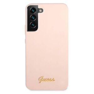 Samsung Galaxy S22 Plus Guess silikoninis dėklas Script Metal Logo (GUHCS22MLSLMGPP) light rožinės spalvos - Image 3