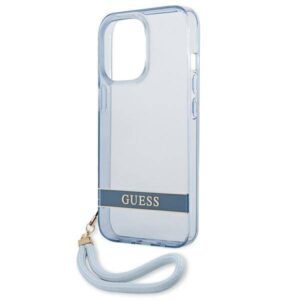 Apple iPhone 13 Pro Guess dėklas Translucent Stap (GUHCP13LHTSGSB) mėlynos spalvos - Image 6