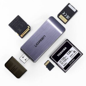 UGREEN USB Adapteris 4 in1 atminities kortelių skaitytuvas SD + microSD sidabrinės spalvos - Image 4