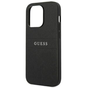 Apple iPhone 14 Pro Guess Saffiano Strap telefono dėklas juodos spalvos - Image 6