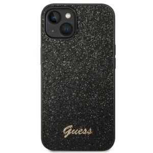 Apple iPhone 14 Plus Guess Hard case Glitter Script telefono dėklas juodos spalvos - Image 3