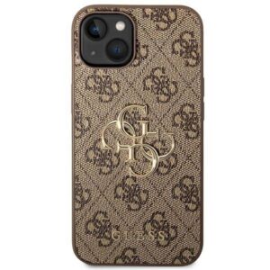 Apple iPhone 14 Guess dėklas 4G Big Metal Logo rudos spalvos - Image 3