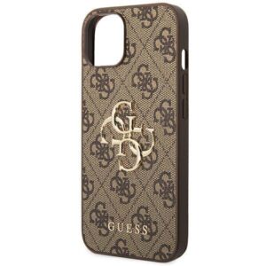 Apple iPhone 14 Guess dėklas 4G Big Metal Logo rudos spalvos - Image 6