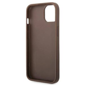 Apple iPhone 14 Guess dėklas 4G Big Metal Logo rudos spalvos - Image 7