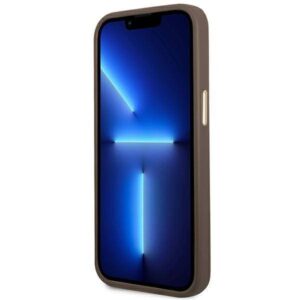 Apple iPhone 14 Pro Guess Dėklas 4G Vintage Gold Logo (GUHCP14LHG4SHW) rudos spalvos - Image 5