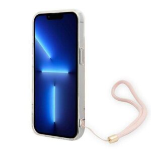 Apple iPhone 14 Plus Guess dėklas 4G Print Strap (GUOHCP14MH4STP) rožinės spalvos - Image 4