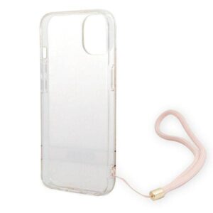 Apple iPhone 14 Plus Guess dėklas 4G Print Strap (GUOHCP14MH4STP) rožinės spalvos - Image 6