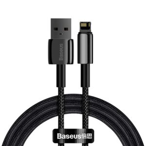 Baseus Tungsten Gold Kabelis USB į iP 2.4A 2m juodos spalvos