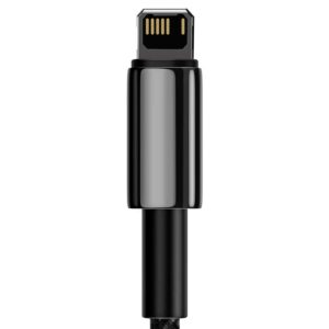 Baseus Tungsten Gold Kabelis USB į iP 2.4A 2m juodos spalvos - Image 3
