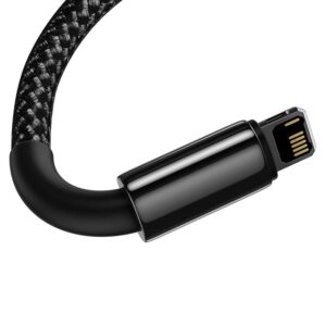 Baseus Tungsten Gold Kabelis USB į iP 2.4A 2m juodos spalvos - Image 5