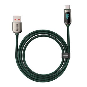 Baseus Display kabelis USB to Type-C, 66W, 1m žalios spalvos - Image 6