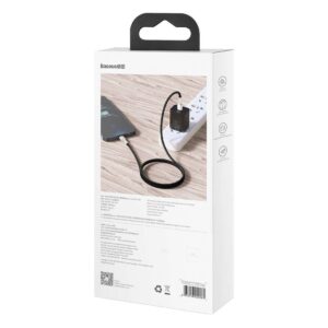 USB-C kabelis Lightning Baseus Cafule, PD, 20W, 1m juodos spalvos - Image 8