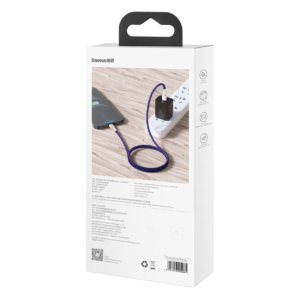 USB-C kabelis Lightning Baseus Cafule, PD, 20W, 1m žalios spalvos - Image 7