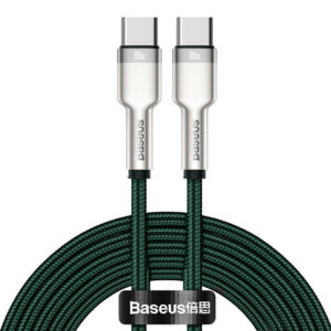 Kabelis USB-C to USB-C Baseus Cafule, 100W, 2m juodos spalvos