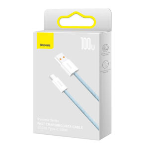 Kabelis USB į USB-C Baseus Dynamic Series, 100W, 1m mėlynos spalvos - Image 4